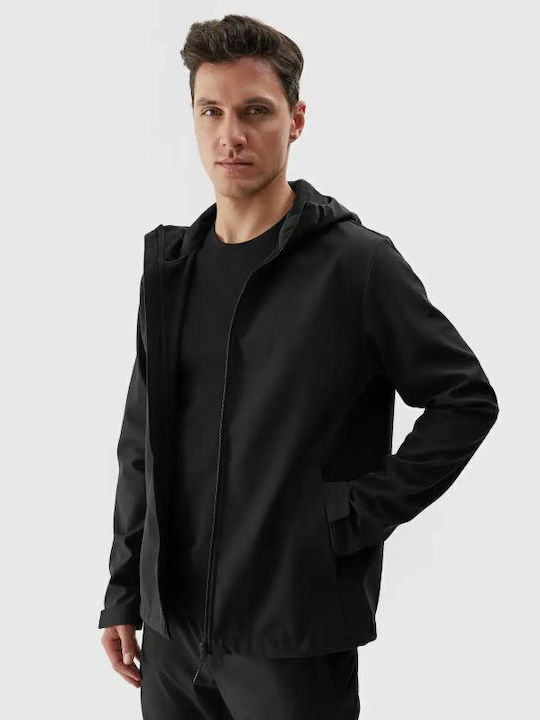 Softshell Winter Jacke Softshell Wasserdicht und Winddicht Schwarz