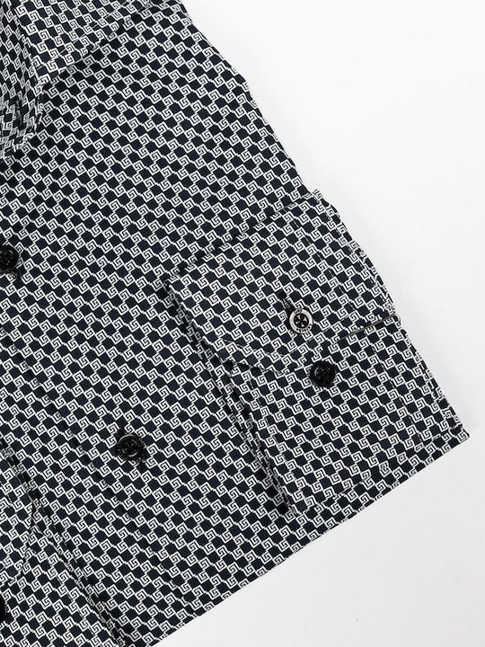 Long-sleeved Cotton Shirt Black