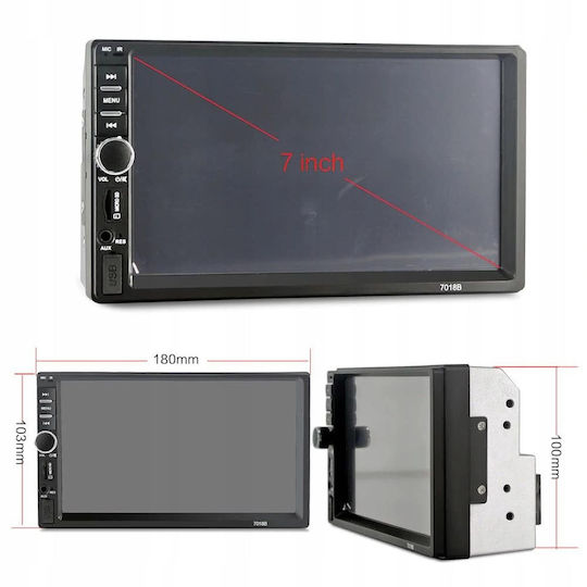 2din Video Player Included Rearview Camera 7-inch Touchscreen 4 X 50w Wds-30 Model Bluetooth Handsfree Radio Mp3 Wma Mp4 Aux Card Remote Control
