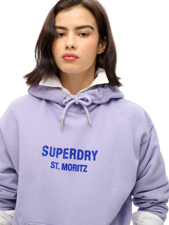 W D1 Sdcd Sport Luxe Long Women's Sweatshirt Hooded Nbc Purple