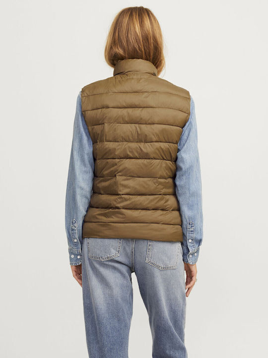 Jack & Jones Αμάνικο Μπουφάν Puffer Καφέ