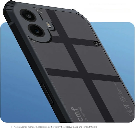Калъф против изпускане за Nothing Cmf Phone 1, хибриден, черен