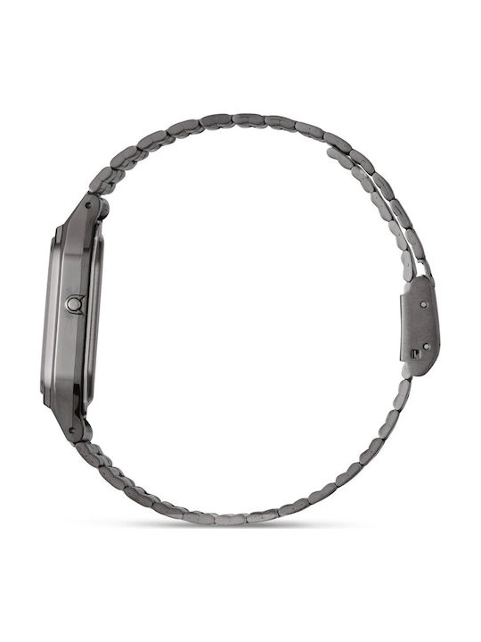 Casio Analog/Digital Men's Watch 29.8mm Chronograph Battery with Gray Metal Bracelet