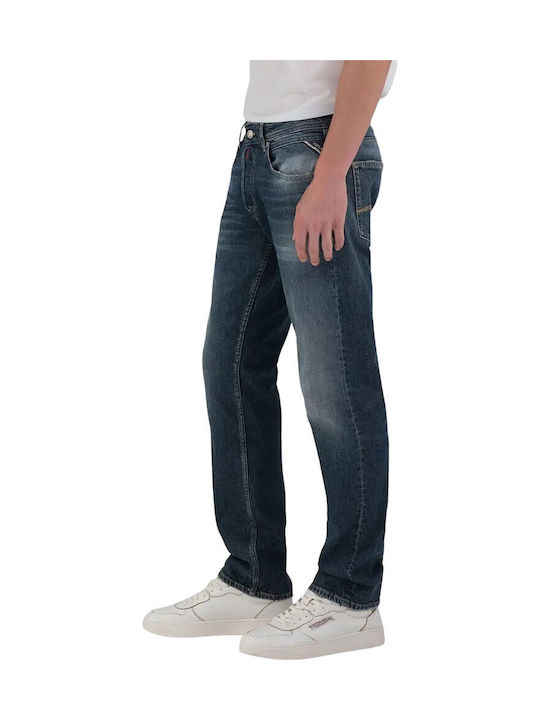 Replay Grover Men's Regular Fit Straight Jeans Medium Blue