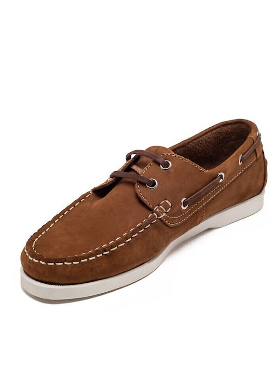 Men's Leather Boat Shoes Brown