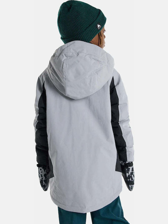 Waterproof Kids' Casual Jacket Long Windproof with Lining & Hood Silver Sconce, True Black