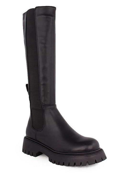 Seven Women's Boots with Medium Heel & Elastic Black