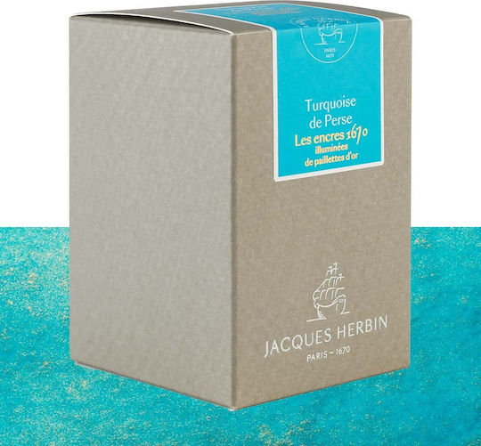 Jacques Herbin Replacement Ink for Pen Shimmering Golden glitter 50ml