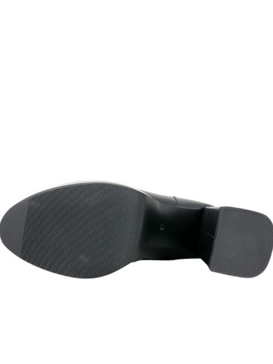 Synthetic Leather High Heel Women's Boots Black