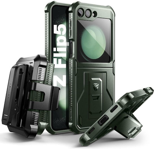 Carcasă robustă Samsung Galaxy Z Flip 5 5G Dexnor cu suport clip Verde