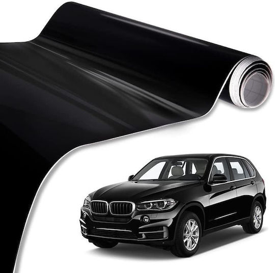 Full Car Wrap Film Thermoplastic "bubble Free" Technology Black Color Glossy Finish Size 3.0m X 1.52m