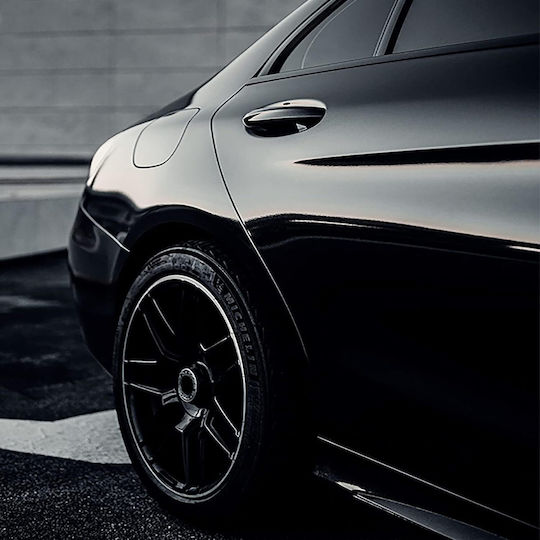 Full Car Wrap Film Thermoplastic "bubble Free" Technology Black Color Glossy Finish Size 3.0m X 1.52m