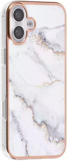 Tuniq Iphone 16 Plus Silicone Θήκη Σιλικόνης Marble White