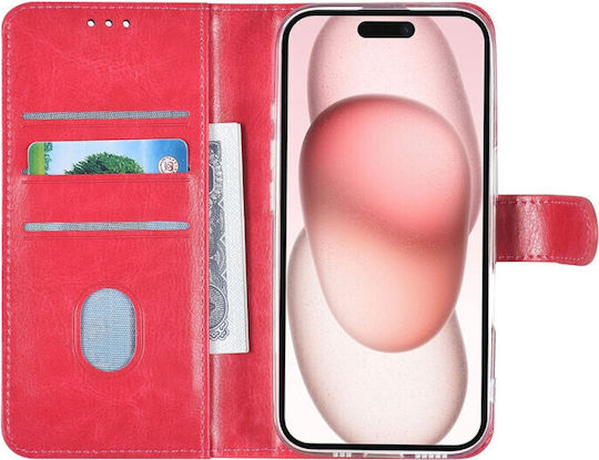 Tuniq iPhone 16 Wallet Case Stand Leatherette Hot Pink