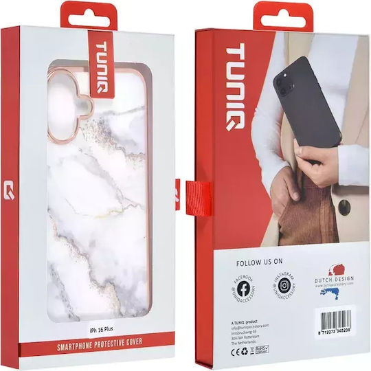 Tuniq Iphone 16 Plus Silicone Θήκη Σιλικόνης Marble White