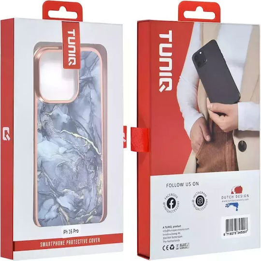 Tuniq Iphone 16 Pro Silicone Θήκη Σιλικόνης Marble Grey