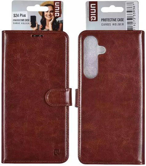 Tuniq Samsung Galaxy S24 Plus Θήκη Πορτοφόλι Stand Δερματίνη Brown