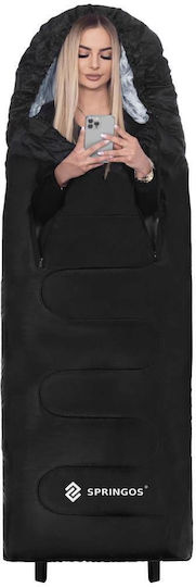 Springos Sleeping Bag Μονό Καλοκαιρινό Black