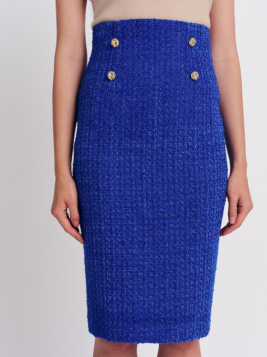 Forel Pencil High-waisted Skirt Royal Blue