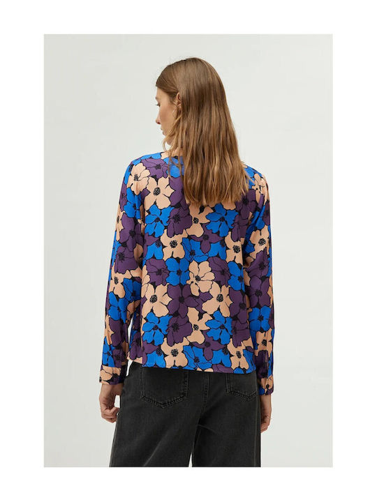 Compania Fantastica Women's Floral Long Sleeve Shirt Floral Print