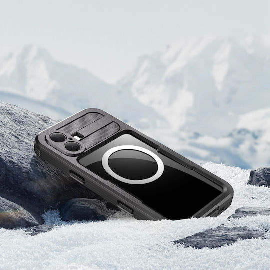 Wasserdichte Hülle IP68 iPhone 16 Plus Shellbox Magsafe Schwarz