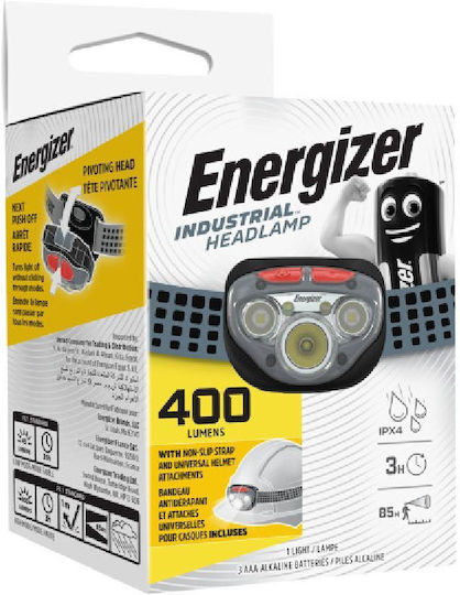 Energizer Headlamp LED Waterproof IPX4 with Maximum Brightness 400lm White