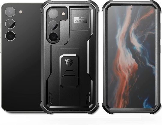 Θωρακισμένη Θήκη Samsung Galaxy S23 Dexnor Full Body Two Frames Μαύρη