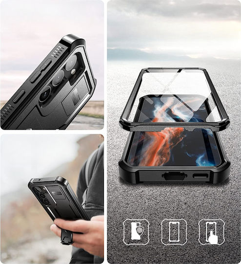 Θωρακισμένη Θήκη Samsung Galaxy S23 Dexnor Full Body Two Frames Μαύρη