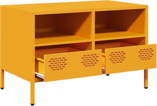 Metal TV Stand Mustard Yellow M68xD39xH43.5cm