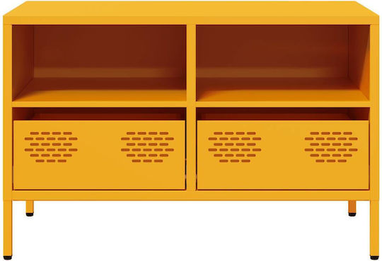 Metal TV Stand Mustard Yellow M68xD39xH43.5cm