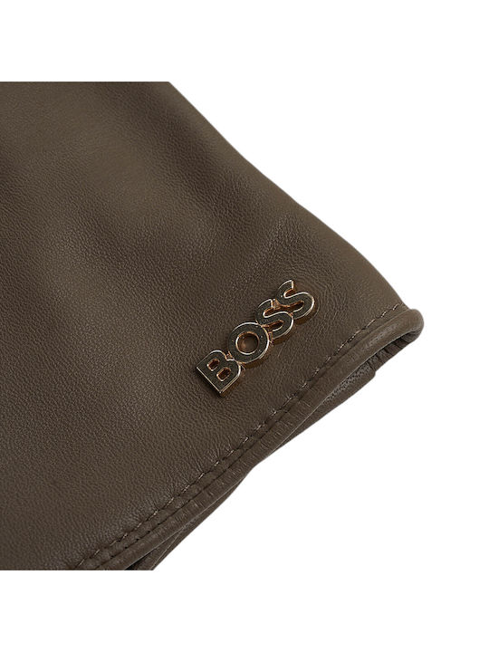 Hugo Boss Women's Gloves Brown