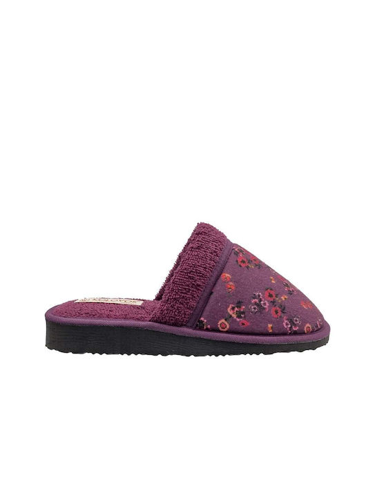 Kolovos Winter Women's Slippers in Burgundy color