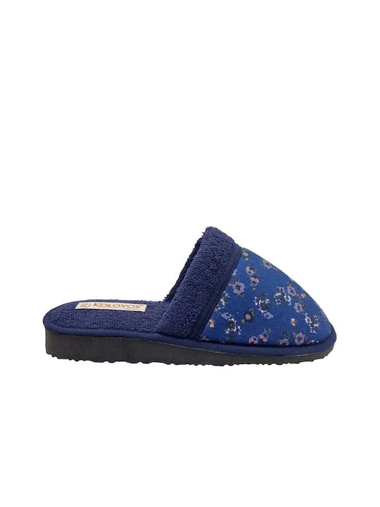 Kolovos Winter Women's Slippers in Blue color