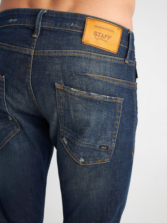 Simon Herren Jeanshose Elastisches Slim Fit Blau