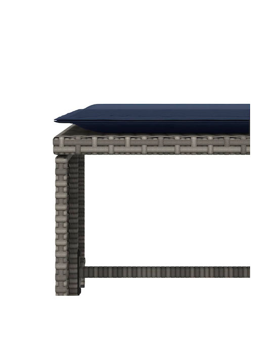 Fotoliu de exterior Rattan Gri cu pernă 50x50x36cm