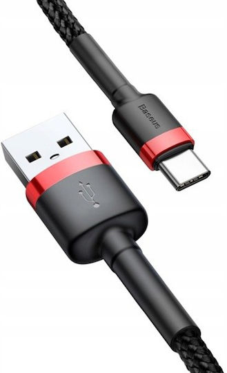 Baseus Cafule USB 2.0 Kabel USB-C männlich - USB-A 18W Rot 0.5m (CATKLF-D91)
