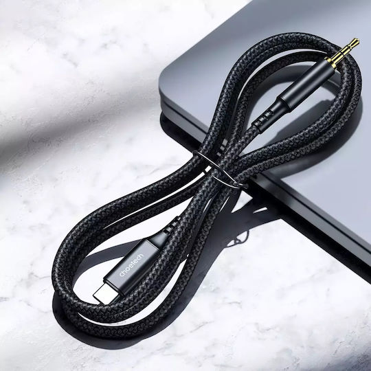 Choetech USB 2.0 Cable USB-C male - 3.5mm Μαύρο 1m