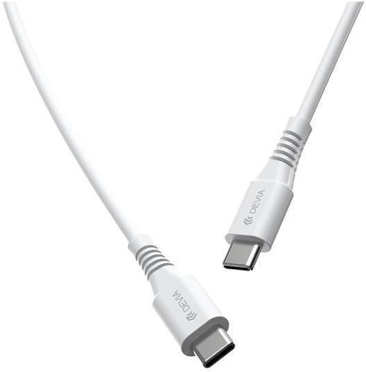 Devia USB 2.0 Cable USB-C Male - USB-C 60W PD White 1m EC636