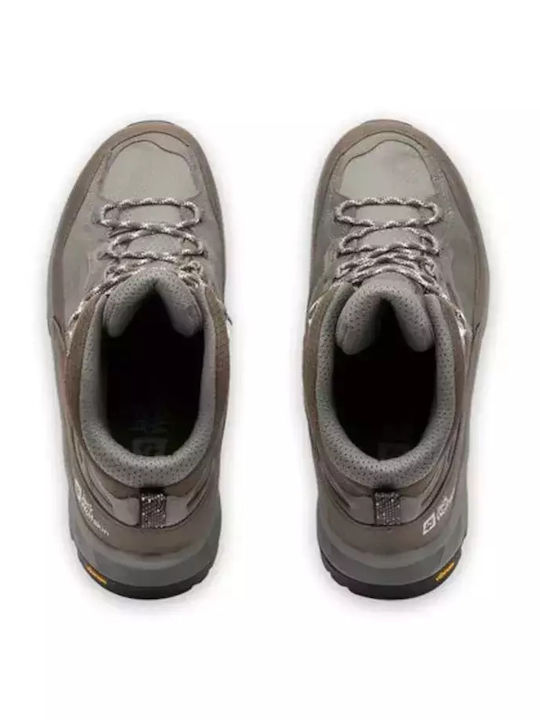 Jack Wolfskin Ανδρικά Ορειβατικά Μποτάκια Αδιάβροχα Καφέ