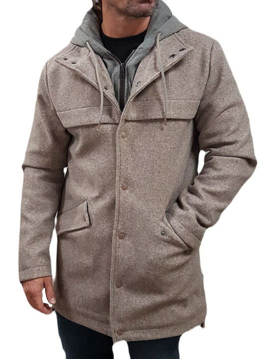 Herren Mantel Beige