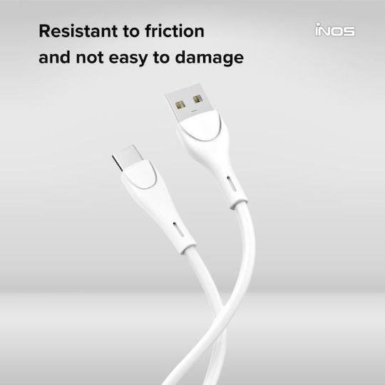 iNOS USB-A to Lightning Cable 12W White 1m