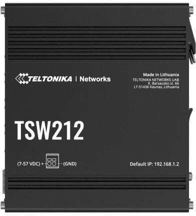 Teltonika TSW212 Managed L2 Switch with 8 Gigabit (1Gbps) Ethernet Ports and 2 SFP Ports