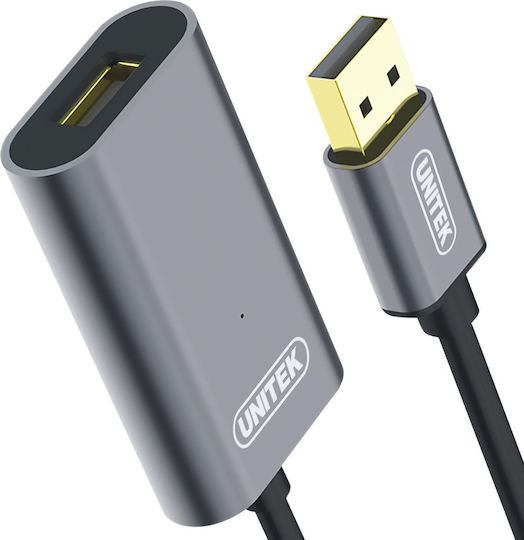 Unitek USB 2.0 Cable USB-A male - USB-A female Μαύρο 10m Y-272