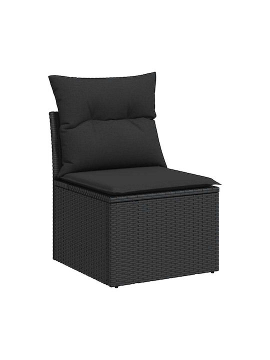 Corner Sofa Outdoor Rattan with Chest and Pillows 55x55x34cm