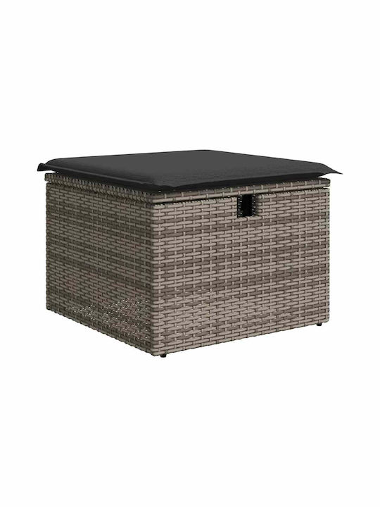 Corner Outdoor Sofa Rattan with Chest and Cushions 55x55x69cm
