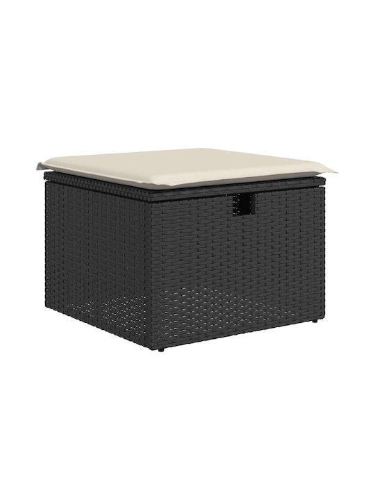Corner Sofa Outdoor Rattan with Chest and Pillows 55x55x34cm