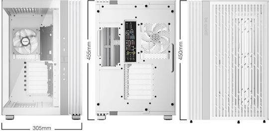 Be Quiet Light Base 600 LX Gaming Midi Tower Κουτί Υπολογιστή με Πλαϊνό Παράθυρο και RGB Φωτισμό Λευκό