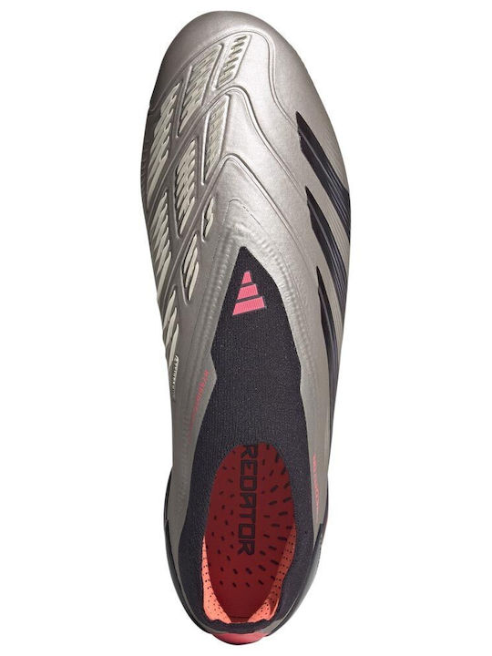 adidas Predator Elite Ποδοσφαιρικά Παπούτσια με Τάπες SG Ασημί