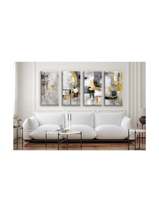 Decowalls Τετράπτυχος Πίνακας σε Καμβά 80x160cm