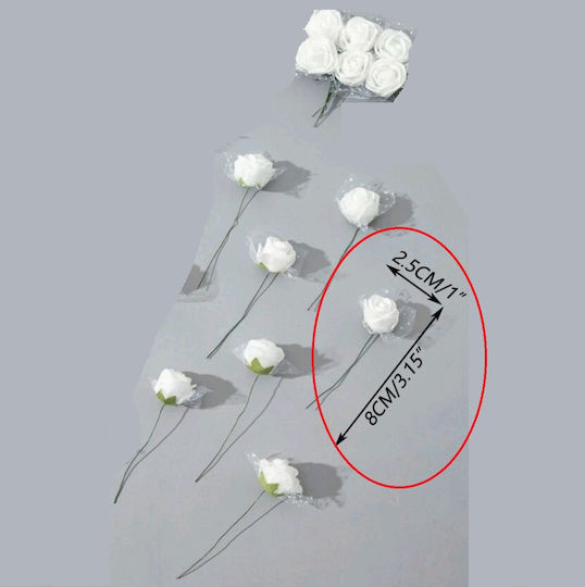 Elecool Νυφική Κουάφ 6τμχ 2.5cm